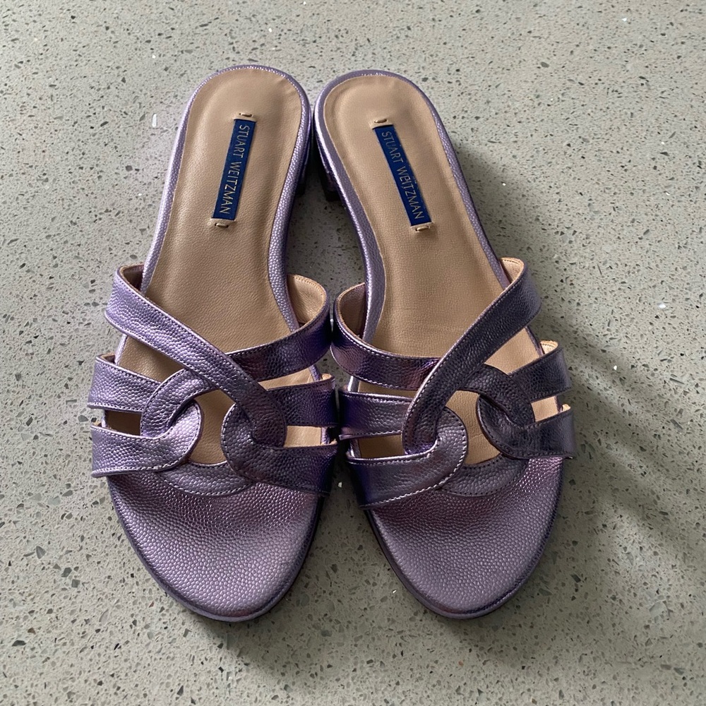 Stuart Weitzman Lavender Slides - image 3